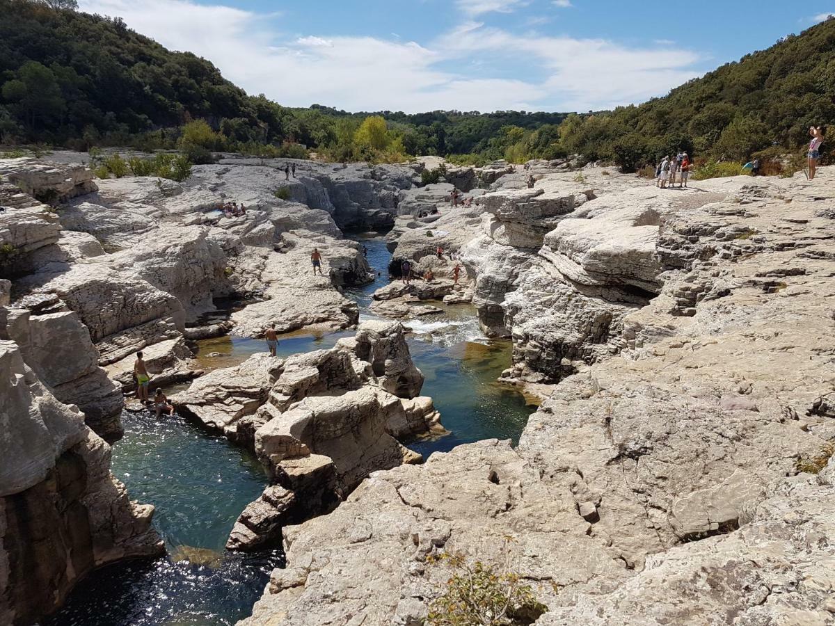 La Casita villa avec piscine prés d'Uzes Saint-Laurent-la-Vernède Esterno foto