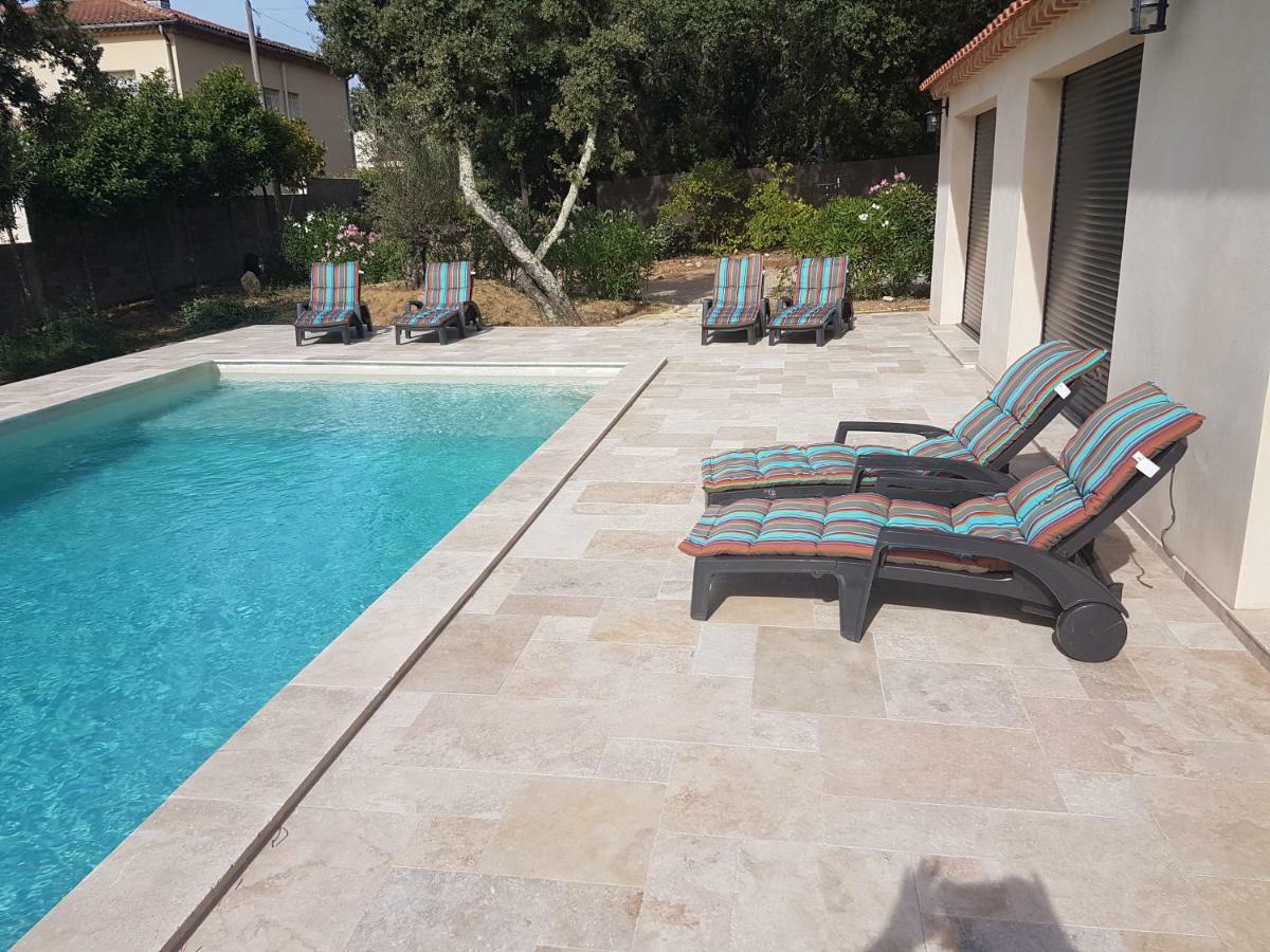 La Casita villa avec piscine prés d'Uzes Saint-Laurent-la-Vernède Esterno foto