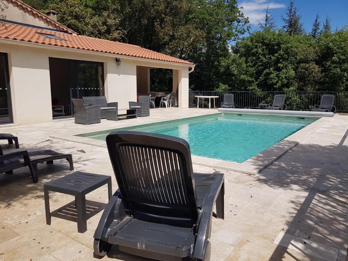 La Casita villa avec piscine prés d'Uzes Saint-Laurent-la-Vernède Esterno foto